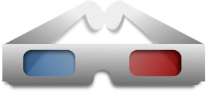3D-glasögon vektor ClipArt