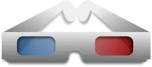3D glasses vector clip art