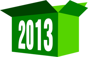 2013 green box vector clip art