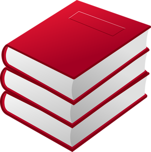 Vektor-Bild drei rote Bücher