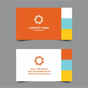Desain kartu bisnis 4 warna