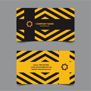 Plantilla de tarjeta de visita amarillo negro