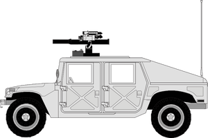 Vector graphics of military car
