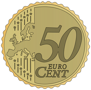 50 ユーロ セントのベクトル画像