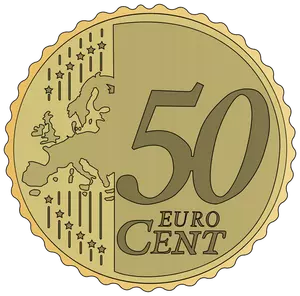 Vektorikuva 50 eurosenttiä