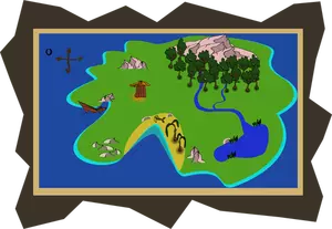 Cartoon-Piraten-Karte