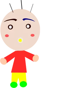 Imagen de vector de dibujos animados coloridos chico