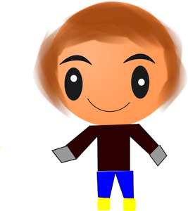 Animated boy vector image