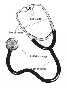 Vektorikuva stetoskoopista