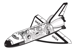 Vector afbeelding van een space shuttle