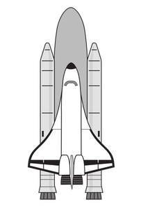 Vector image of NASA space shuttle