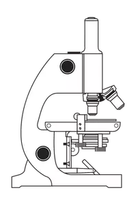 Microscope vector drawing