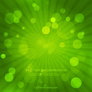 Green background with radial sunbeams