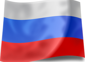 Bandera de la Federación rusa clip arte vectorial