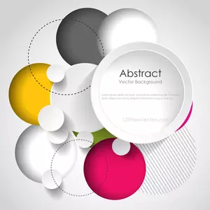 Modern background with paper circles