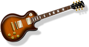 Classic rock guitar photorealistic vector clip art
