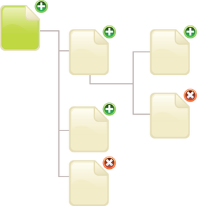 Vector image of file structure diagram