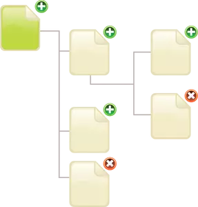 Vector image of file structure diagram