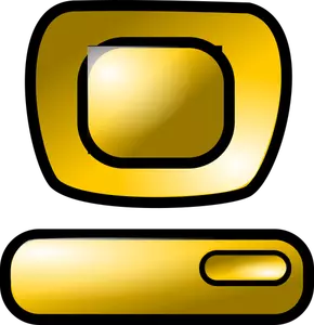 갈색 색깔된 컴퓨터 하드 디스크의 벡터 이미지