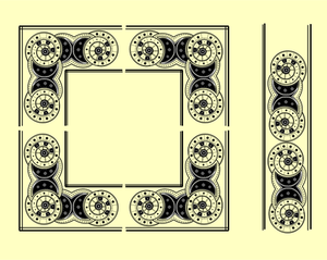 Immagine vettoriale della cornice decorazione calestial