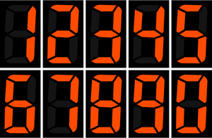 Numeri arancioni sul display