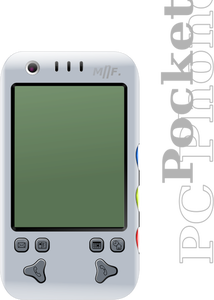 Immagine vettoriale fotorealistica del telefono mobile LCD