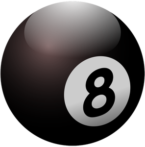 Ilustraţia vectorială de biliard mingea numărul opt