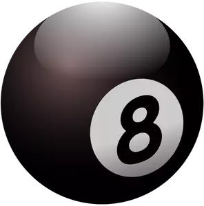 Vektor illustration av biljard boll nummer åtta