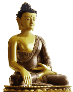 Gambar vektor patung Buddha emas