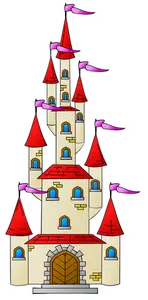 Vector image of beautiful castle