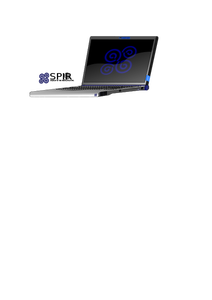 Branded laptop vector image