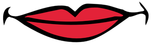 Vector image of female smiling lips