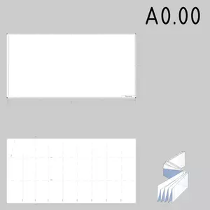 A0.00 dimensioni immagine vettoriale disegni tecnici carta modello