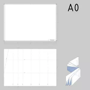 Illustrazione vettoriale di disegni tecnici carta modello di dimensioni a0