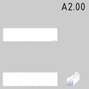 A2.00 dimensioni immagine vettoriale disegni tecnici carta modello