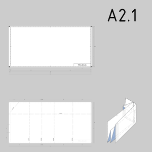 A2.1 størrelse tekniske tegninger papir mal vektorgrafikk utklipp