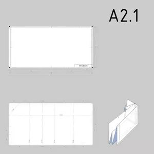 A2.1 ukuran gambar teknis kertas template vector klip seni