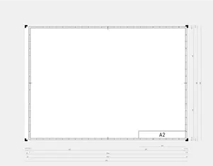 DIN A2 template vektor grafis