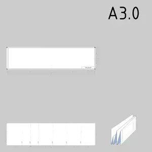 A3.0 ukuran gambar teknis kertas template vektor grafis