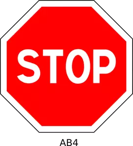 Road Sign-Vektor-Illustration zu stoppen