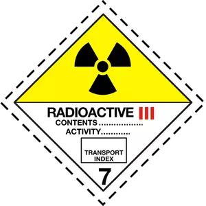 Símbolo de placa radioativa