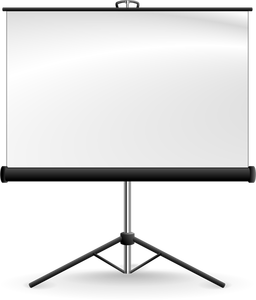 Gambar vektor layar proyeksi portabel