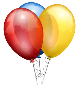 Ilustração em vetor balões cor