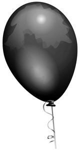 Zwarte ballon vector tekening