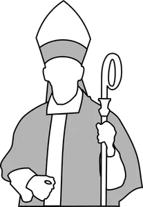 Vektortegning kristne biskop