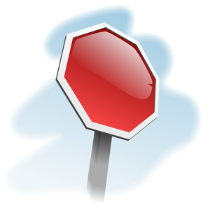 Blank stop sign 3D vector image
