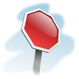Blank stop sign 3D vector image