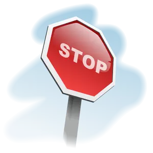 Obraz 3D wektor znak stop