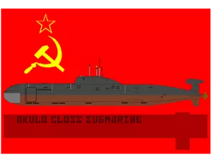 Rosyjski okręt podwodny wektorowej