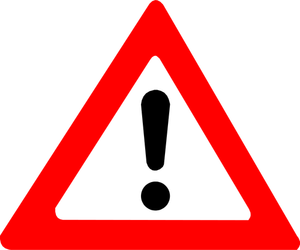 Warning sign vector image